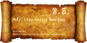 Müllerleily Bartos névjegykártya